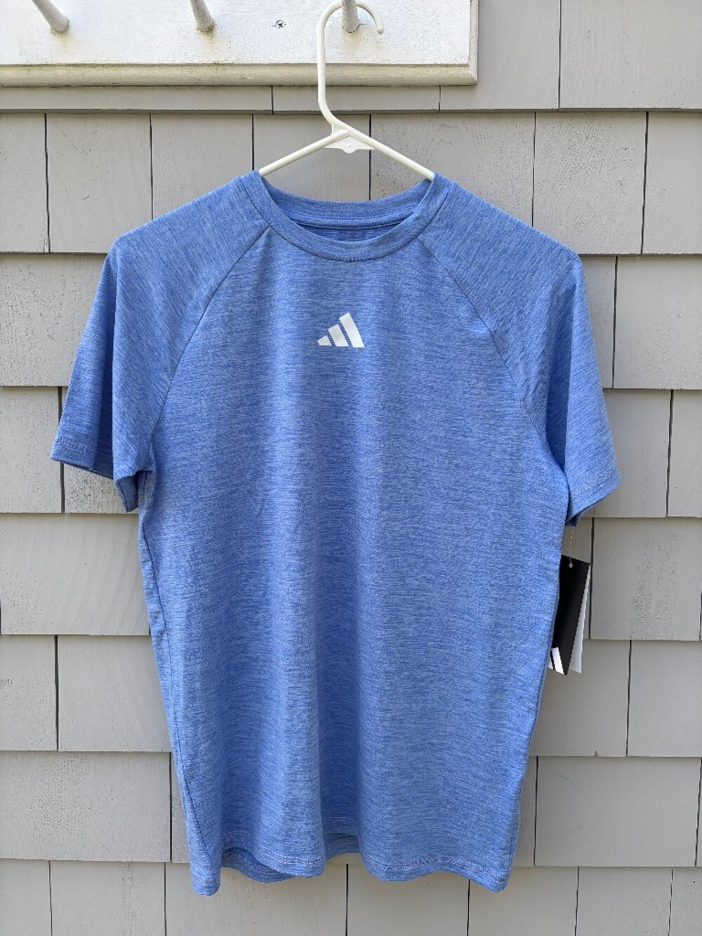 Boys Adidas Summer Blue Athletic TShirt Youth Large (14/16) NWT